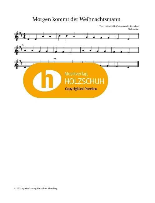 Morgen kommt der Weihnachtsmann